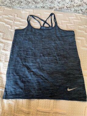Nike Women’s Blue Dri-FIT Strappy Tank Top – Size Medium
